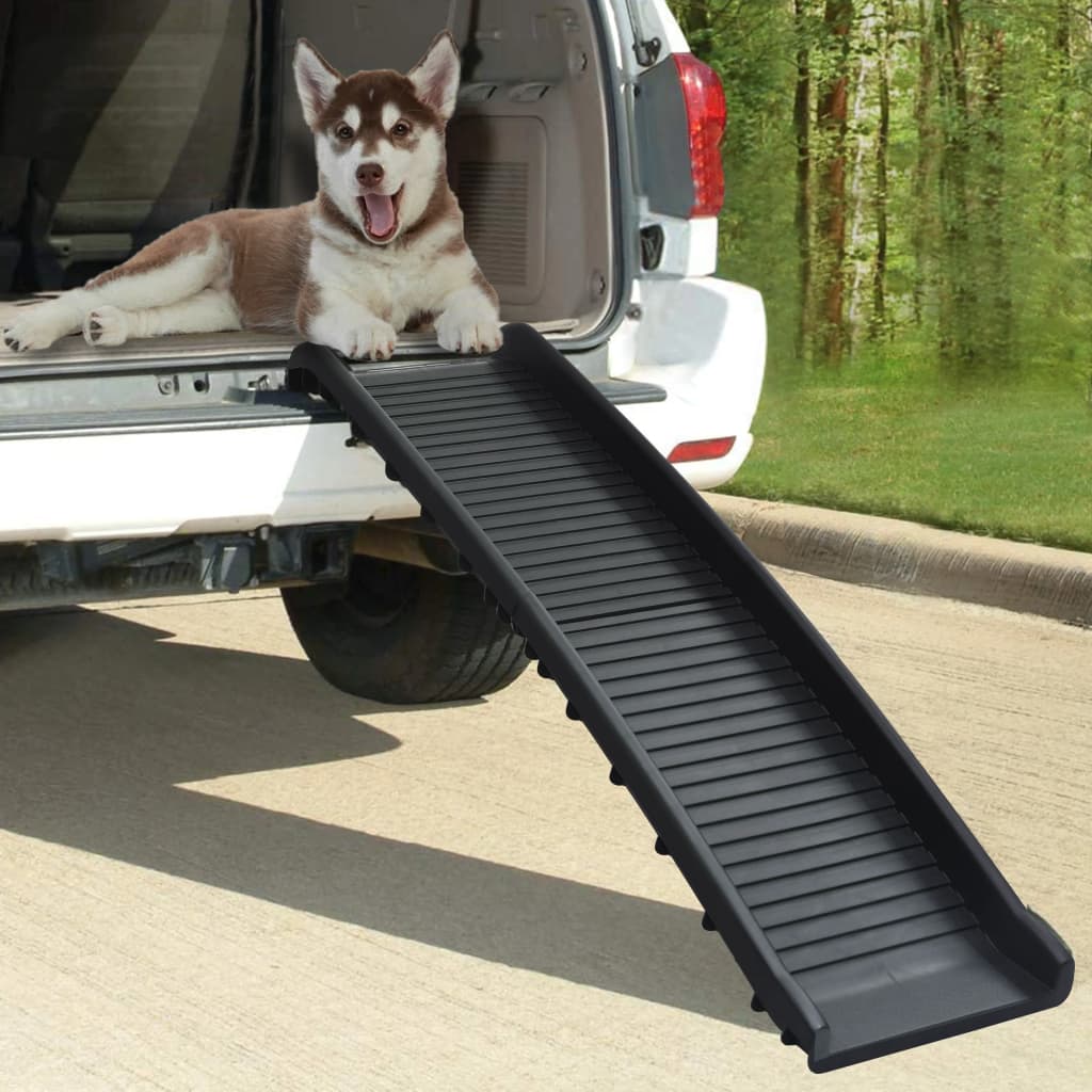 Berkfield Folding Dog Ramp Black 155.5x40x15.5 cm