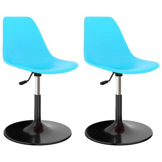 Berkfield Swivel Dining Chairs 2 pcs Blue PP
