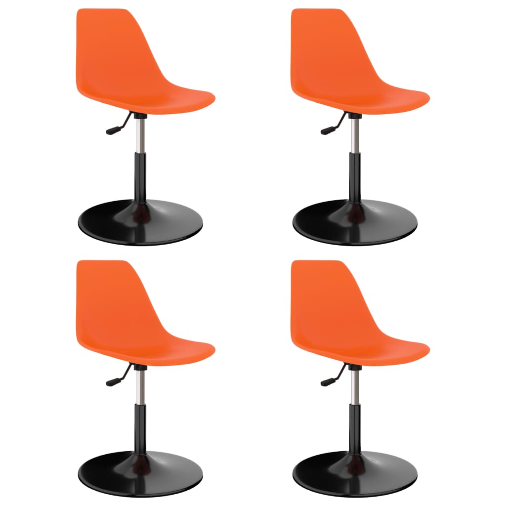 Berkfield Swivel Dining Chairs 4 pcs Orange PP