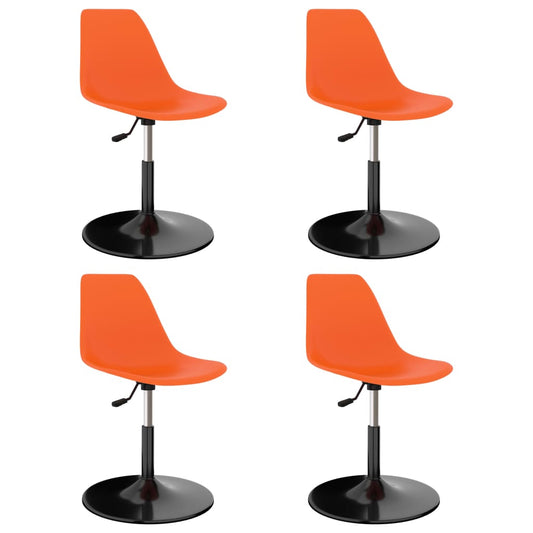 Berkfield Swivel Dining Chairs 4 pcs Orange PP
