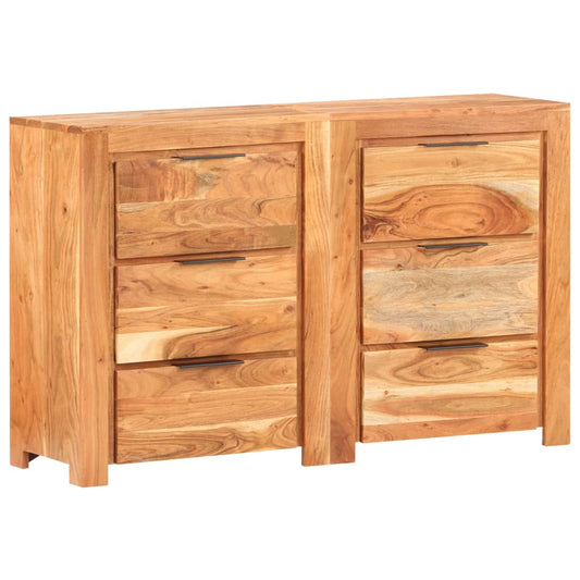 Berkfield Drawer Cabinet 118x33x75 cm Solid Acacia Wood