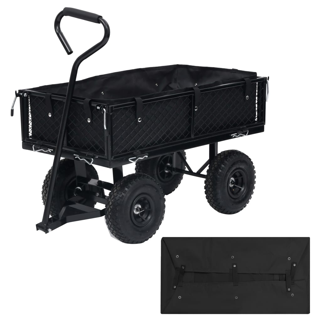 Berkfield Garden Cart Liner Black 81x41x21 cm Fabric
