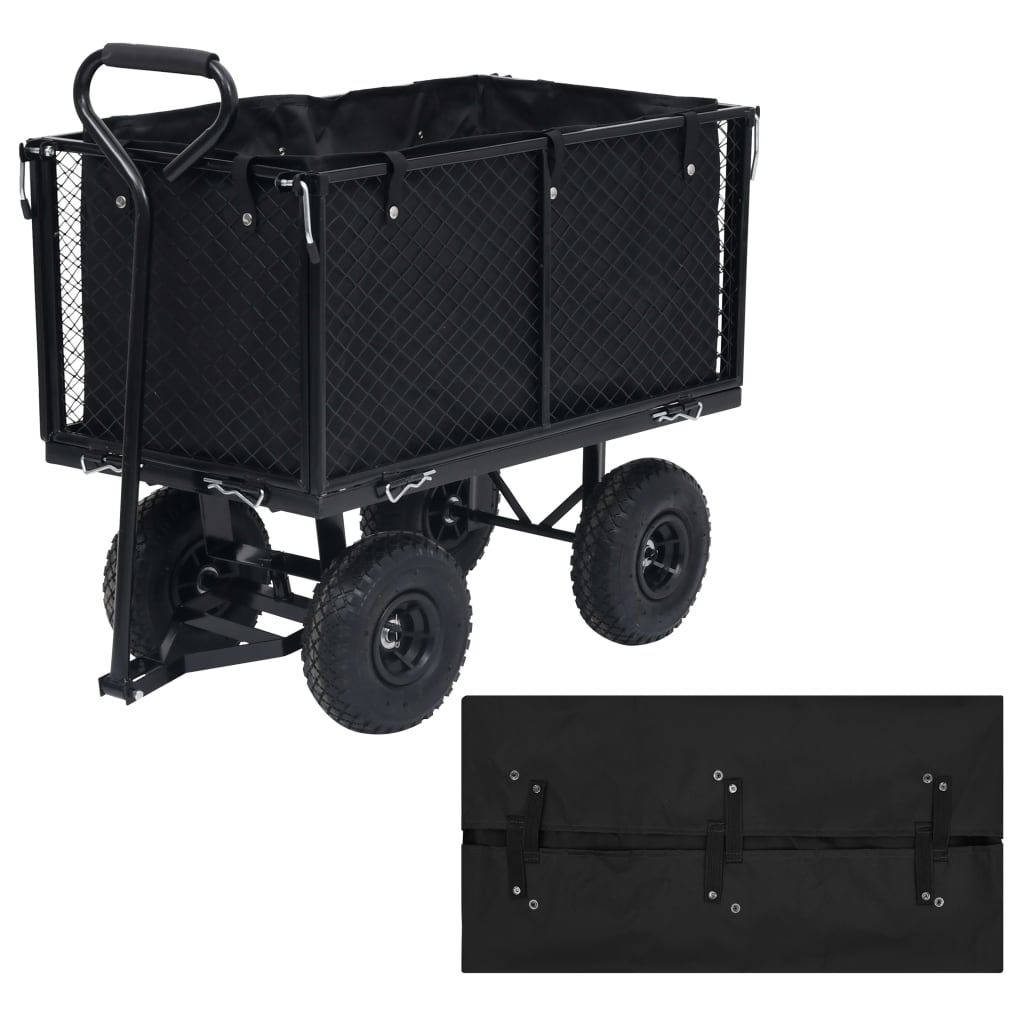 Berkfield Garden Cart Liner Black 81x41x40 cm Fabric