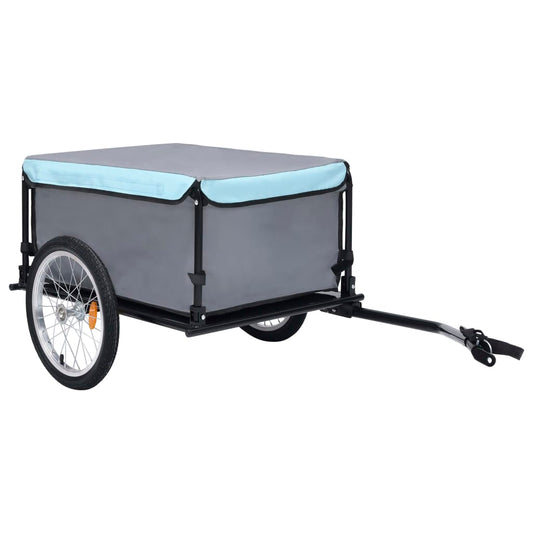 Berkfield Bike Cargo Trailer Black and Blue 65 kg