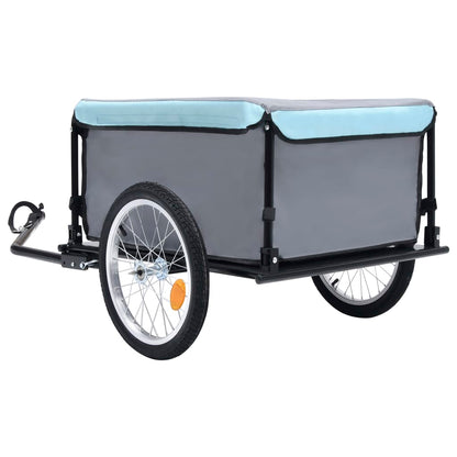 Berkfield Bike Cargo Trailer Black and Blue 65 kg