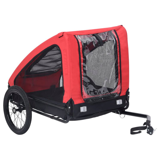 Berkfield Pet Trailer Red and Black
