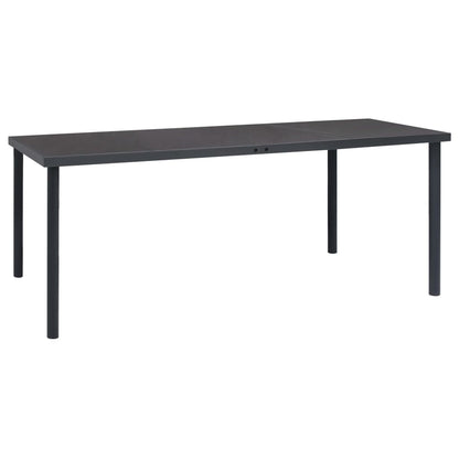 Berkfield Outdoor Dining Table Anthracite 190x90x74 cm Steel