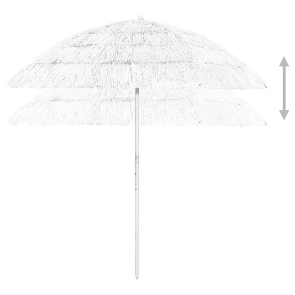 Berkfield Hawaii Beach Umbrella White 240 cm