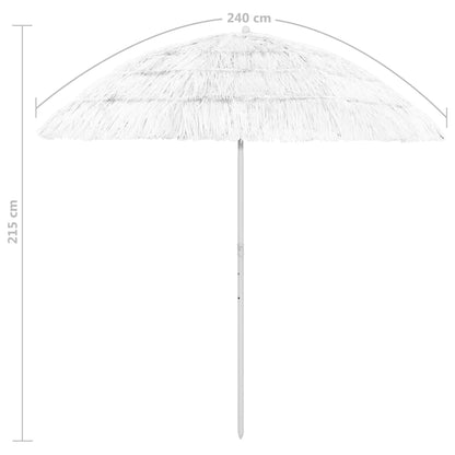 Berkfield Hawaii Beach Umbrella White 240 cm