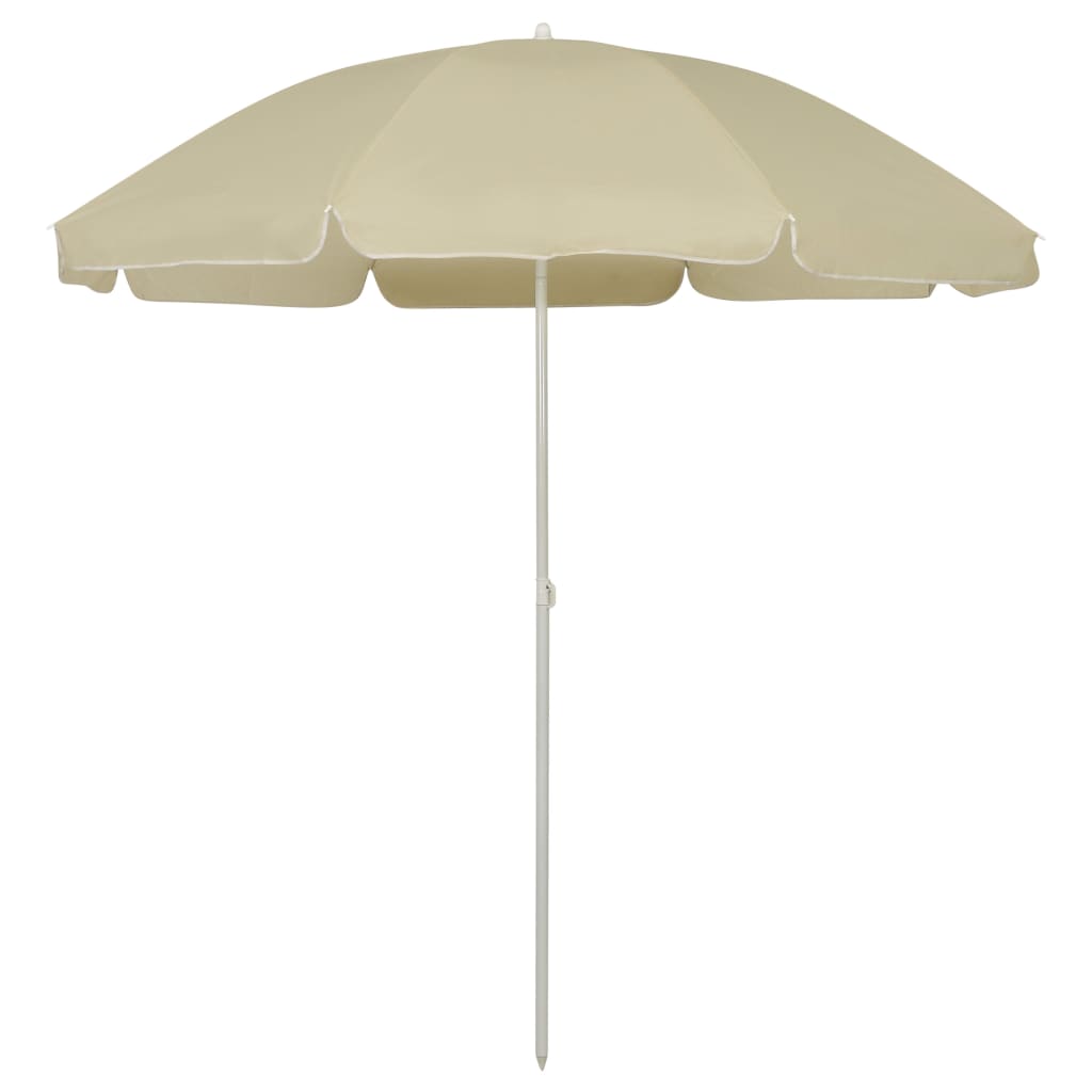 Berkfield Beach Umbrella Sand Yellow 240 cm