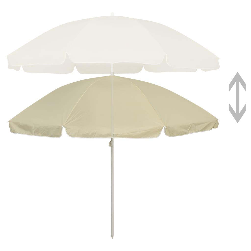 Berkfield Beach Umbrella Sand Yellow 240 cm