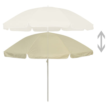 Berkfield Beach Umbrella Sand Yellow 240 cm