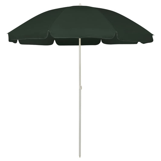 Berkfield Beach Umbrella Green 240 cm