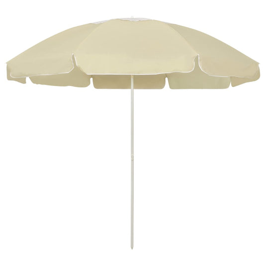 Berkfield Beach Umbrella Sand Yellow 240 cm
