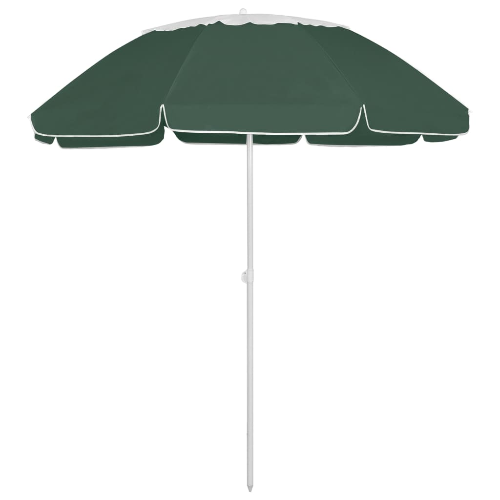 Berkfield Beach Umbrella Green 300 cm