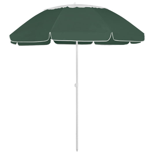 Berkfield Beach Umbrella Green 300 cm