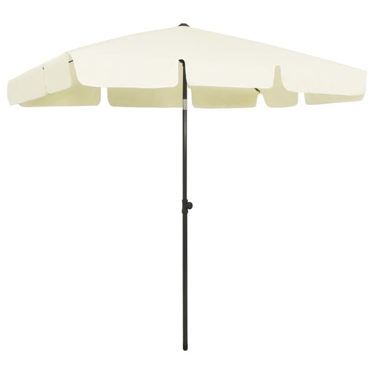 Berkfield Beach Umbrella Sand Yellow 200x125 cm