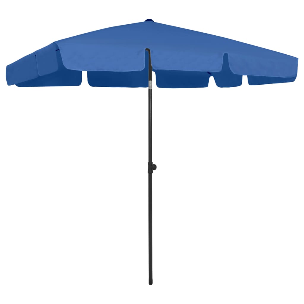 Berkfield Beach Umbrella Azure Blue 200x125 cm