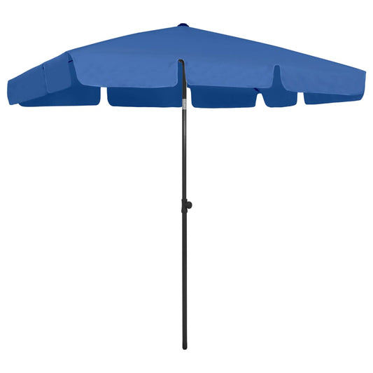 Berkfield Beach Umbrella Azure Blue 200x125 cm