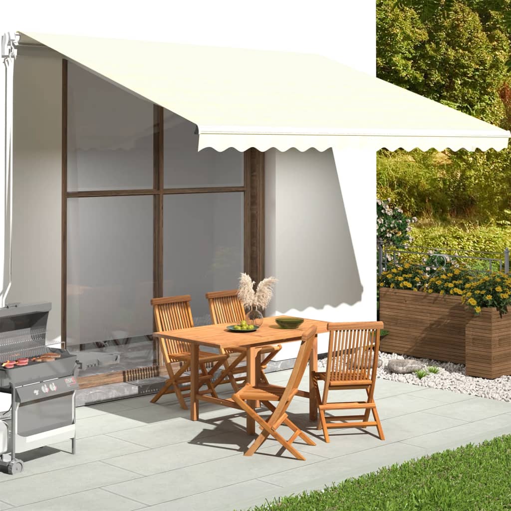 Berkfield Replacement Fabric for Awning Cream 4.5x3.5 m
