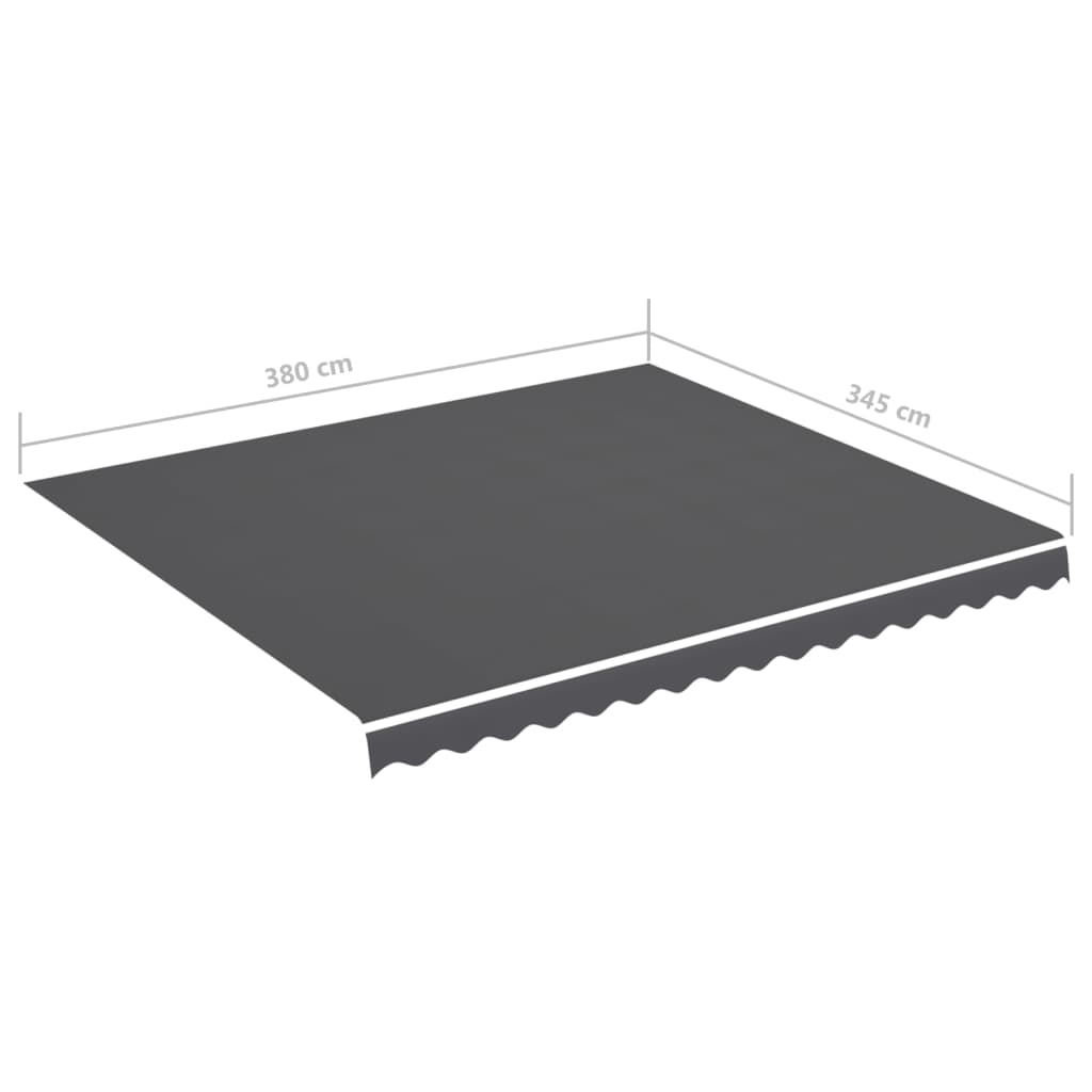 Berkfield Replacement Fabric for Awning Anthracite 4x3.5 m