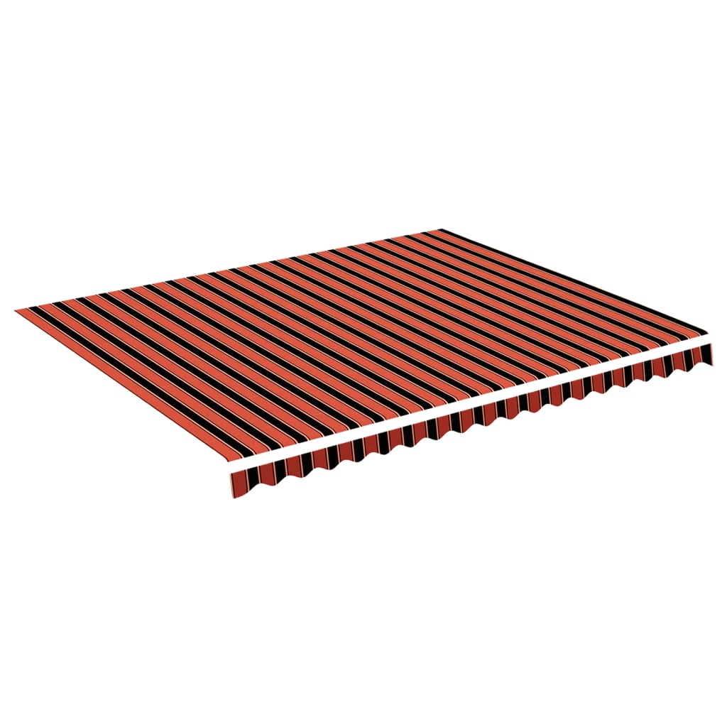 Berkfield Replacement Fabric for Awning Orange and Brown 4.5x3.5 m