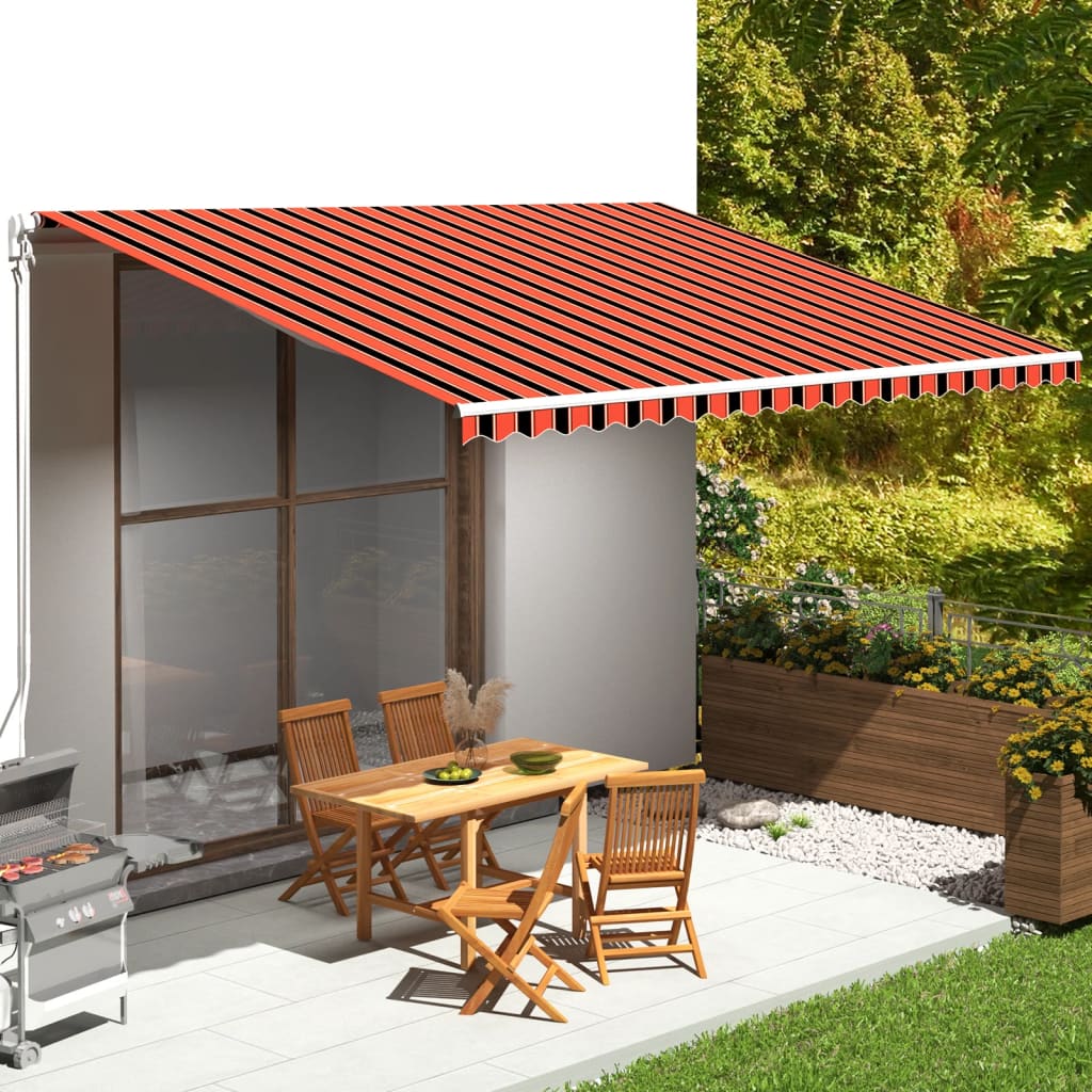 Berkfield Replacement Fabric for Awning Orange and Brown 5x3.5 m