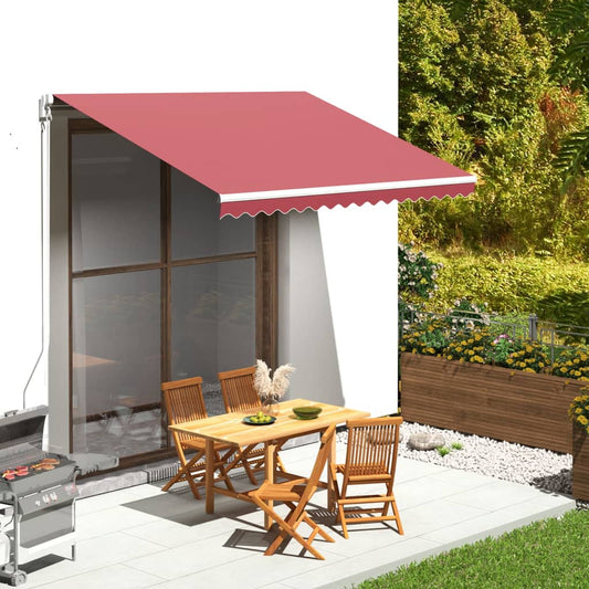 Berkfield Replacement Fabric for Awning Burgundy Red 3.5x2.5 m