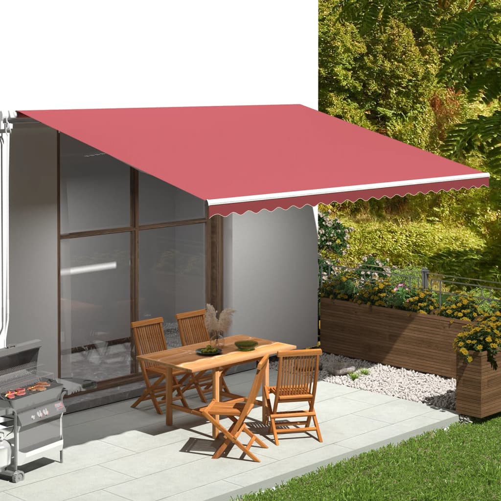 Berkfield Replacement Fabric for Awning Burgundy Red 5x3.5 m