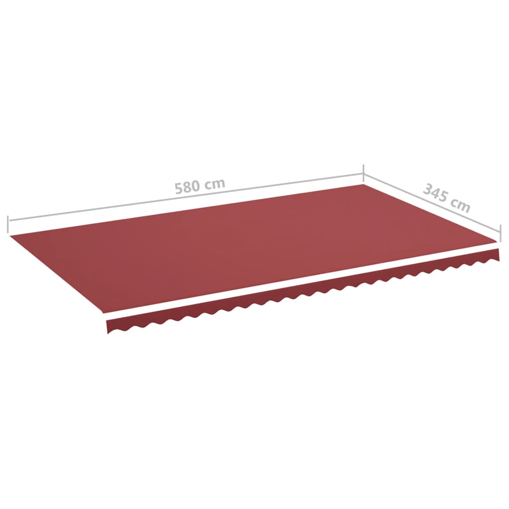Berkfield Replacement Fabric for Awning Burgundy Red 6x3.5 m