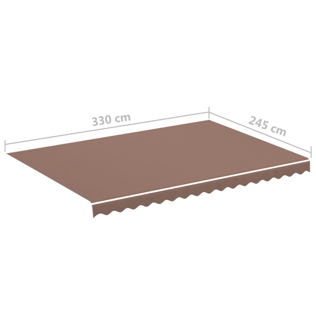 Berkfield Replacement Fabric for Awning Brown 3.5x2.5 m