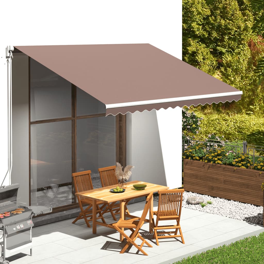 Berkfield Replacement Fabric for Awning Brown 4x3 m