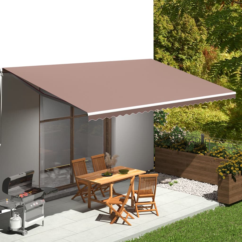 Berkfield Replacement Fabric for Awning Brown 6x3.5 m