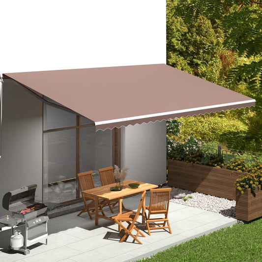 Berkfield Replacement Fabric for Awning Brown 6x3.5 m