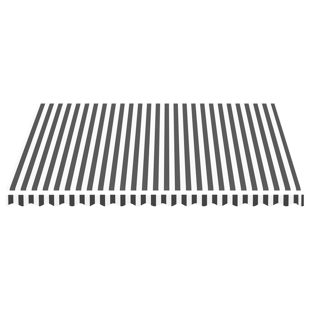 Berkfield Replacement Fabric for Awning Anthracite and White 4x3.5 m