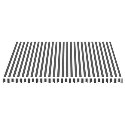 Berkfield Replacement Fabric for Awning Anthracite and White 4x3.5 m