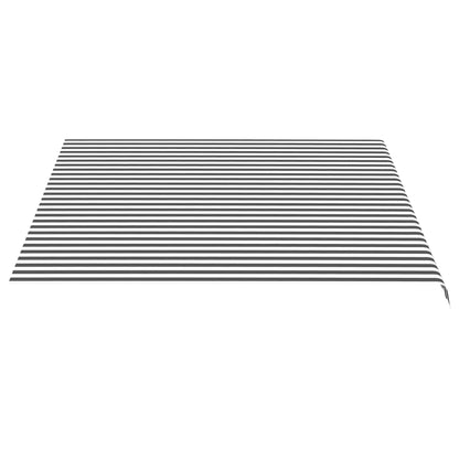 Berkfield Replacement Fabric for Awning Anthracite and White 4x3.5 m