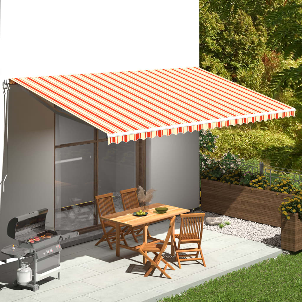 Berkfield Replacement Fabric for Awning Yellow and Orange 6x3.5 m