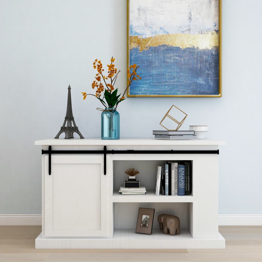 Berkfield Mini Sliding Cabinet Door Kit Carbon Steel 122 cm