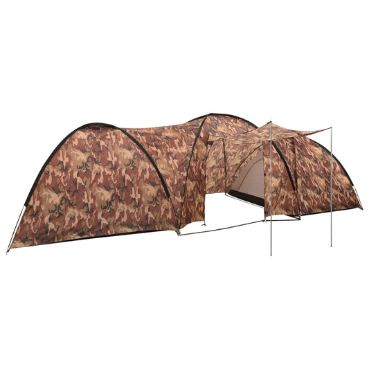 Berkfield Camping Igloo Tent 650x240x190 cm 8 Person Camouflage