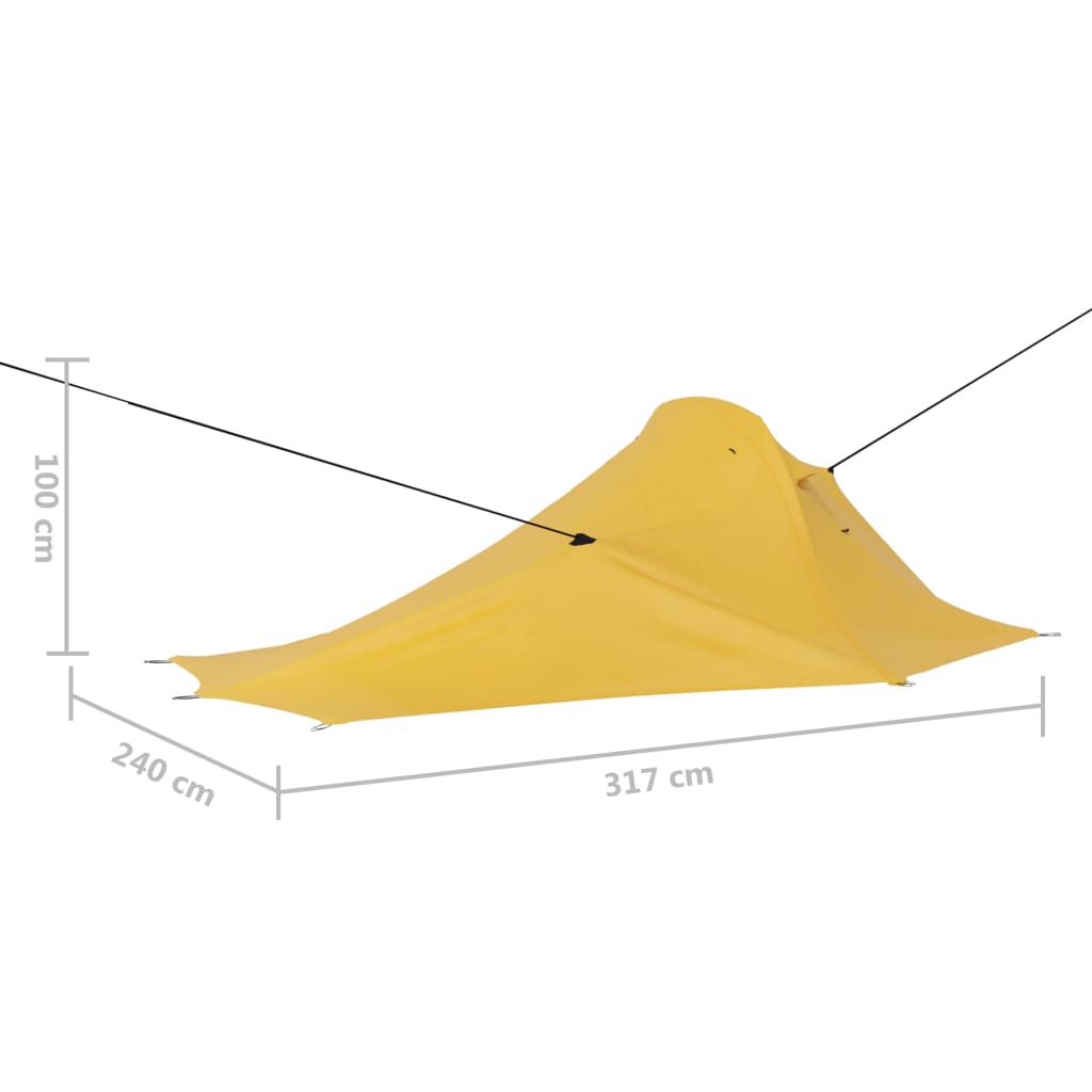 Berkfield Camping Tent 317x240x100 cm Yellow