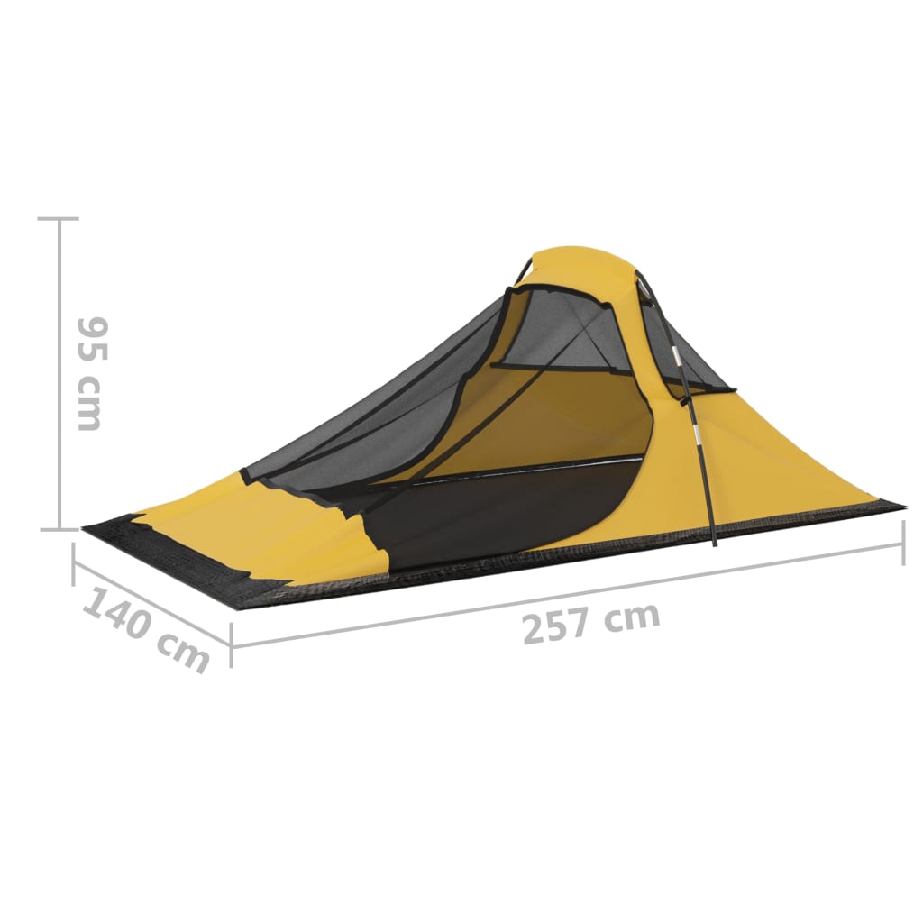 Berkfield Camping Tent 317x240x100 cm Yellow