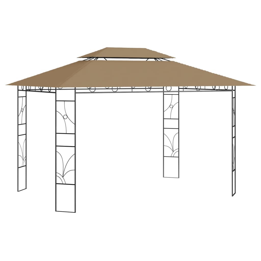 Berkfield Gazebo 4x3x2.7 m Taupe 160 g/må_