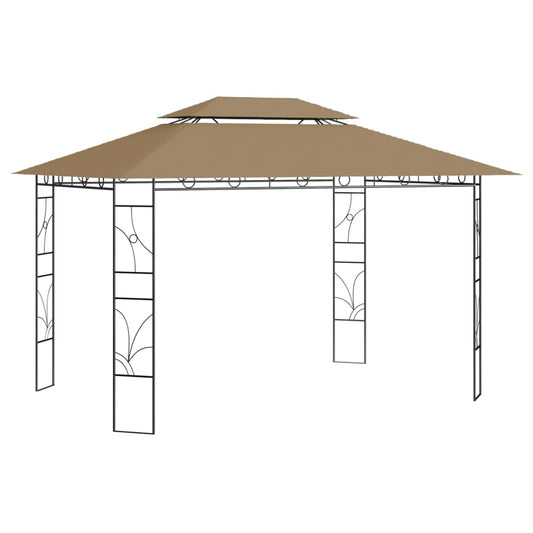 Berkfield Gazebo 4x3x2.7 m Taupe 160 g/må_
