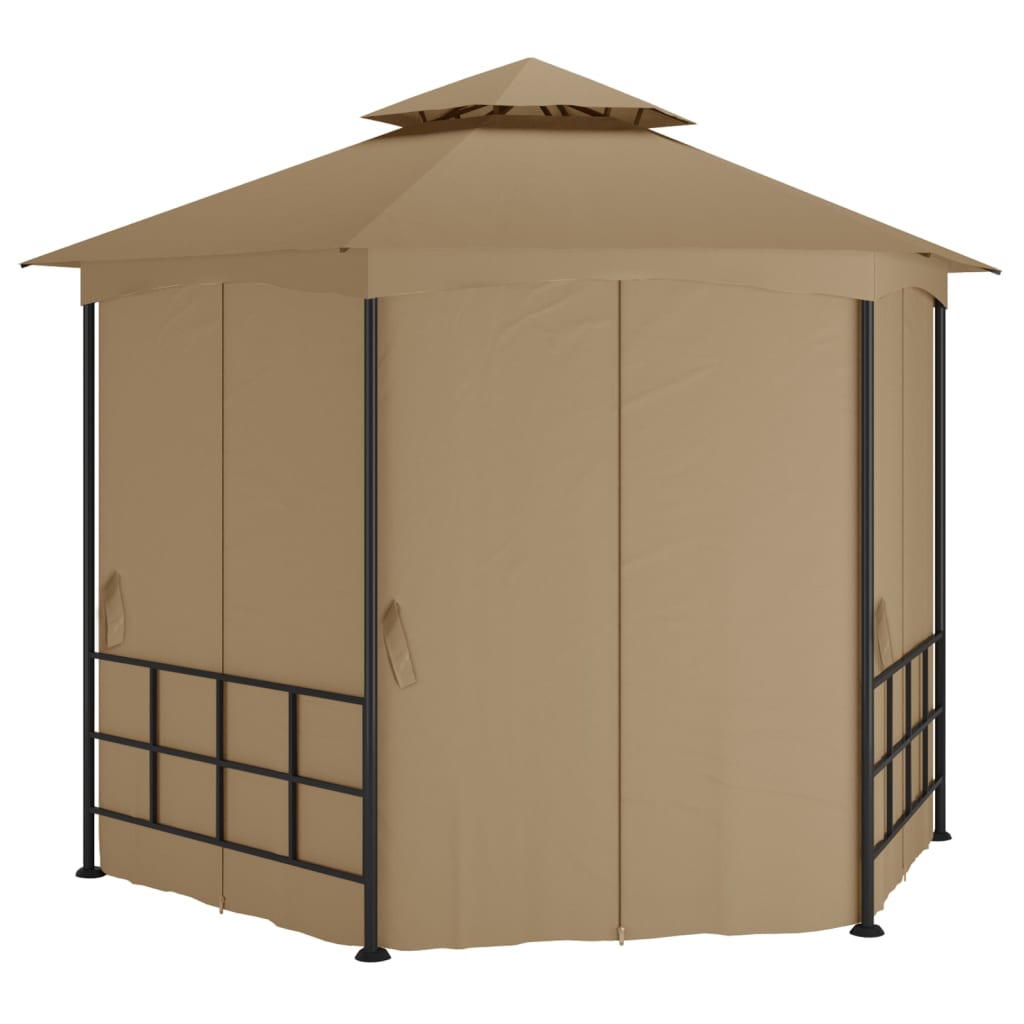 Berkfield Gazebo with Sidewalls 3.1x2.7 m Taupe