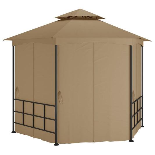 Berkfield Gazebo with Sidewalls 3.1x2.7 m Taupe