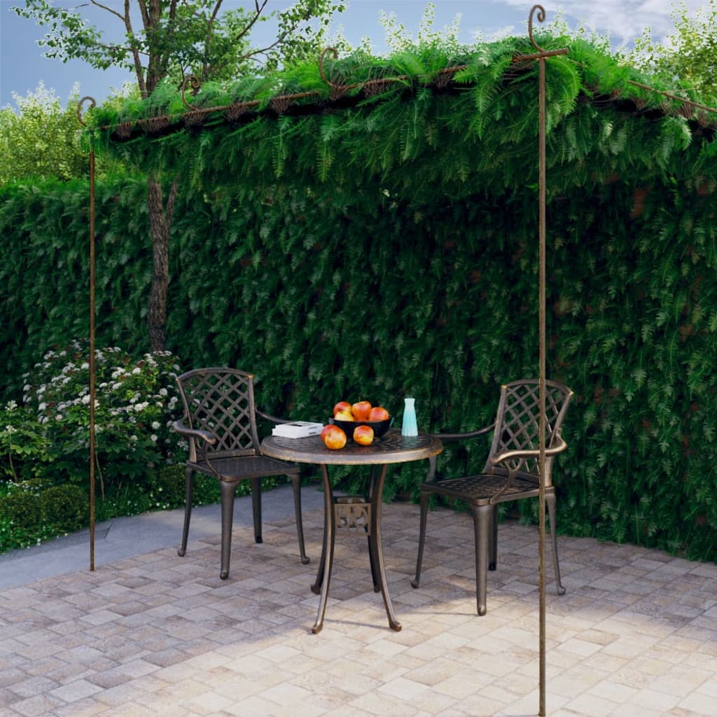 Berkfield Garden Pergola Antique Brown 4x3x2.5 m Iron
