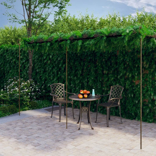Berkfield Garden Pergola Antique Brown 6x3x2.5 m Iron