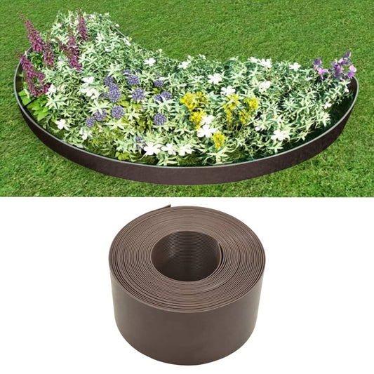Berkfield Garden Edging Brown PE 10 m 10 cm