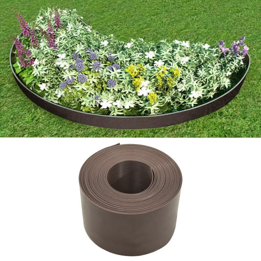 Berkfield Garden Edging Brown PE 10 m 15 cm
